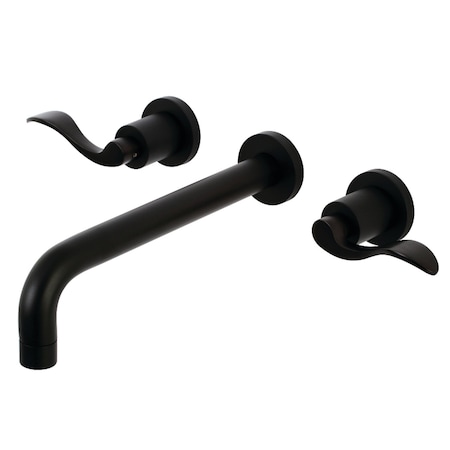 Roman Tub Faucet, Matte Black, Wall Mount